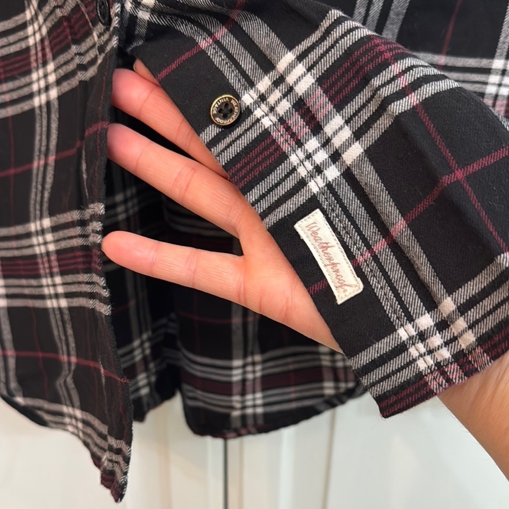 Original Weatherproof Vintage Button Down Plaid Flannel Shirt Size L. Cabincore - Picture 5 of 8